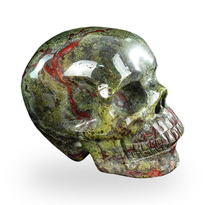 Dragon Blood Jasper crystal skull 4.5" SKH45DB01 view 3