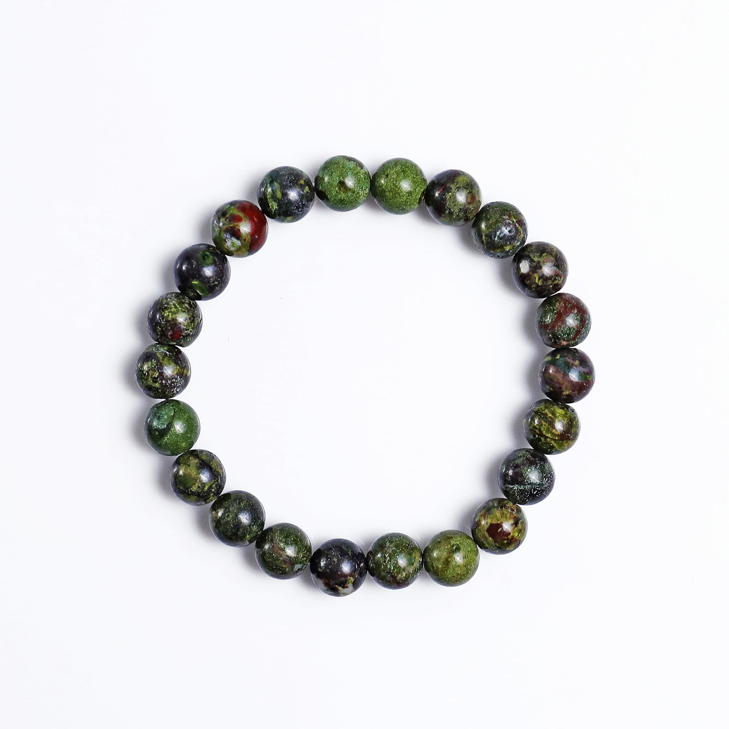 Natural Dragon Blood Jasper Beads Bracelet,Healing Energy Bracelet,Handcrafted Gift