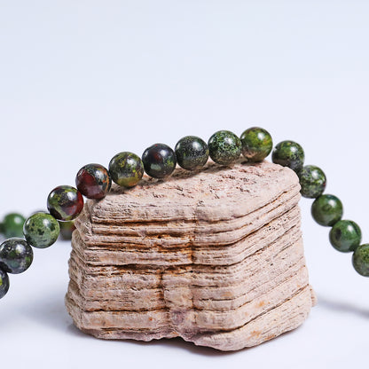 Natural Dragon Blood Jasper Beads Bracelet,Healing Energy Bracelet,Handcrafted Gift