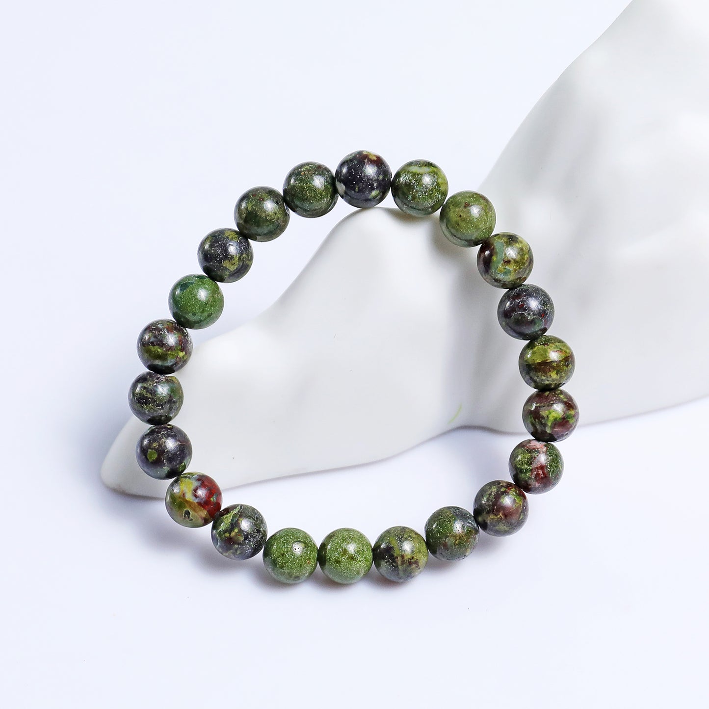 Natural Dragon Blood Jasper Beads Bracelet,Healing Energy Bracelet,Handcrafted Gift