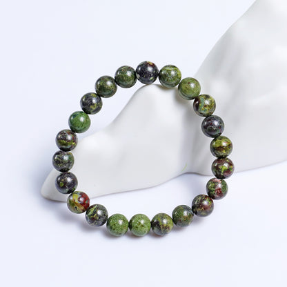 Natural Dragon Blood Jasper Beads Bracelet,Healing Energy Bracelet,Handcrafted Gift