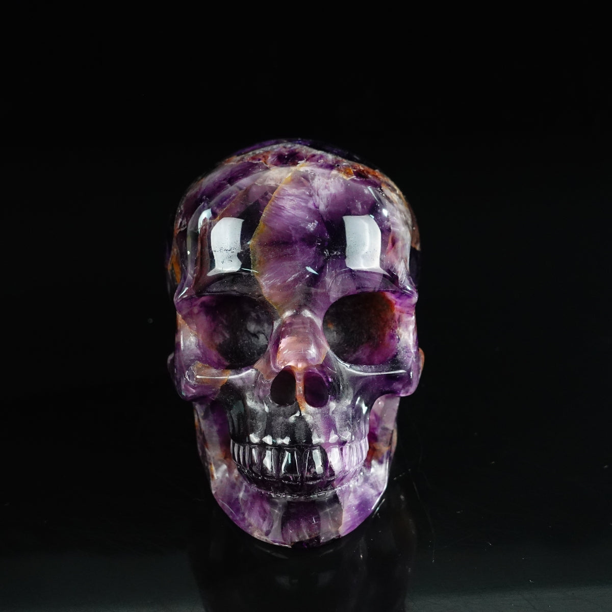 Dream Amethyst crystal skull 4.5" SKH45AM01 hand carved gemstone