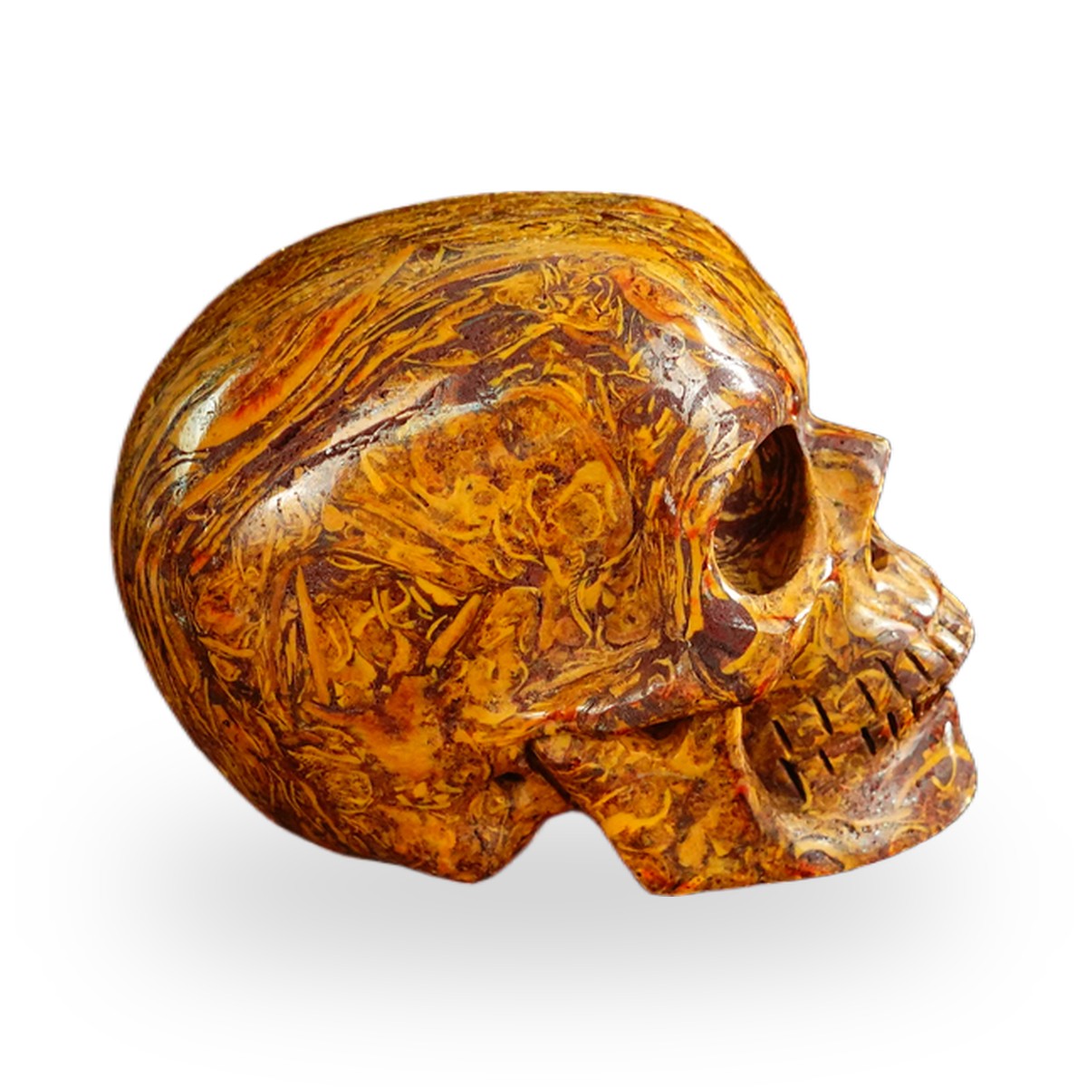 Elephant Skin Jasper crystal skull 2.2" SKH20ES09 photo 4