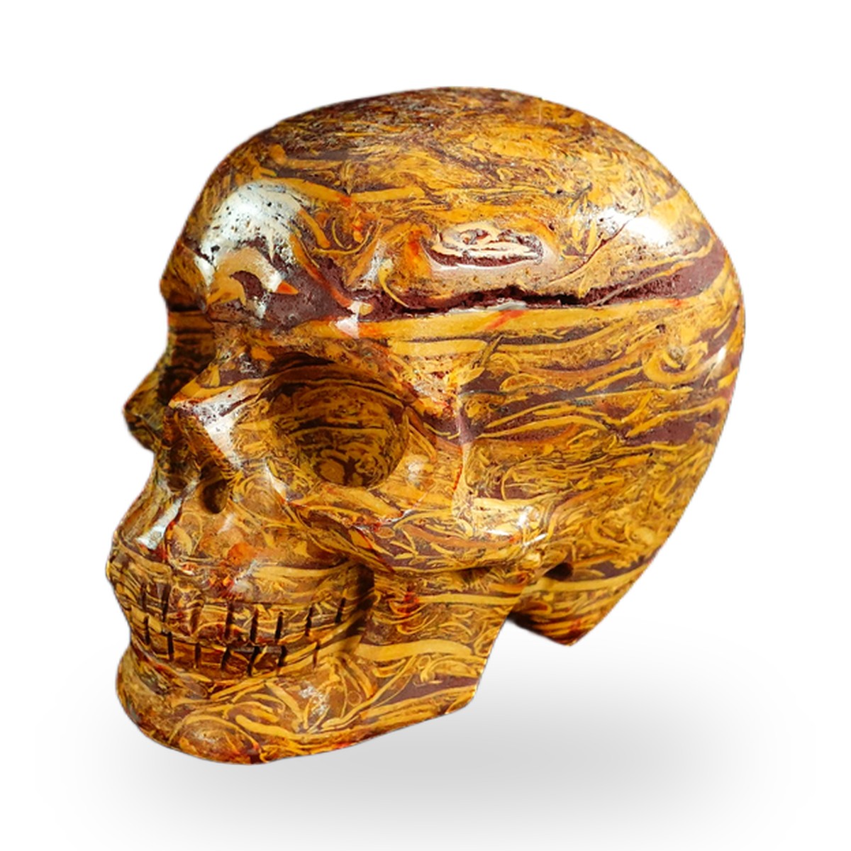 Elephant Skin Jasper crystal skull 2.2" SKH20ES13 photo 7