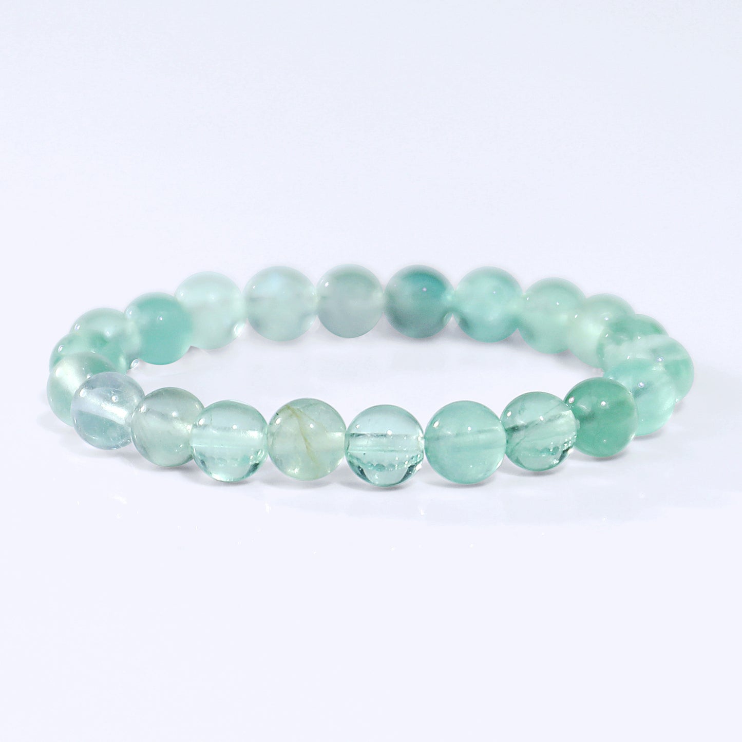 Natural Fluorite Beads Bracelet,Healing Energy Bracelet,Handcrafted Gift