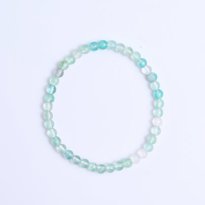 Natural Fluorite Beads Bracelet,Healing Energy Bracelet,Handcrafted Gift