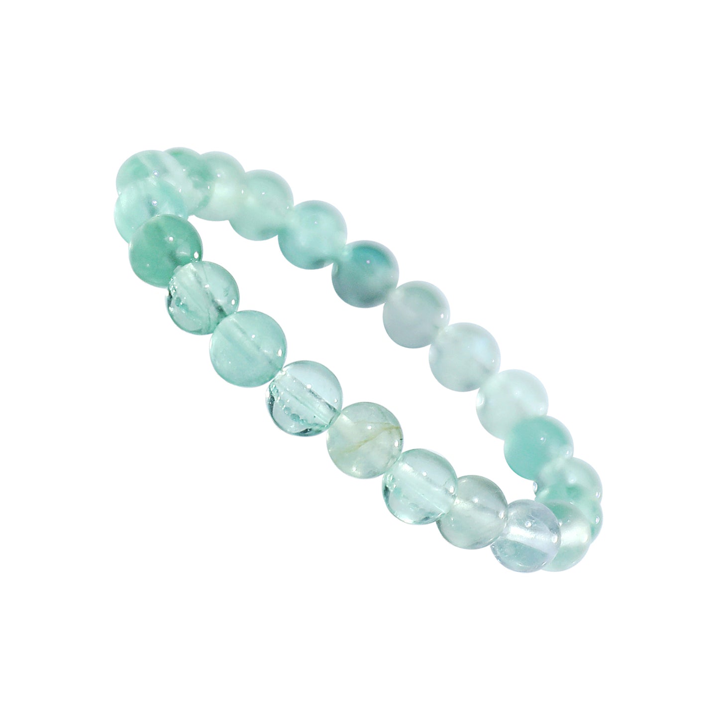 Natural Fluorite Beads Bracelet,Healing Energy Bracelet,Handcrafted Gift