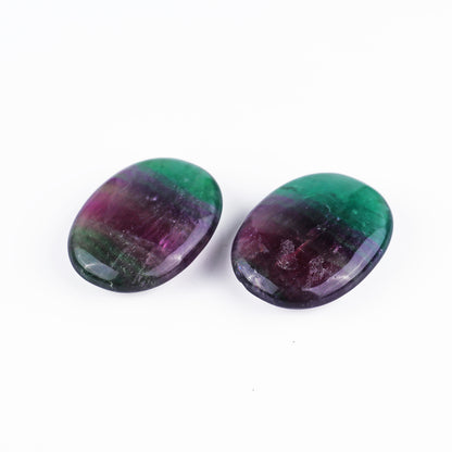 Natural Green Fluorite Hand Carved Crystal Polished Palm Stone
