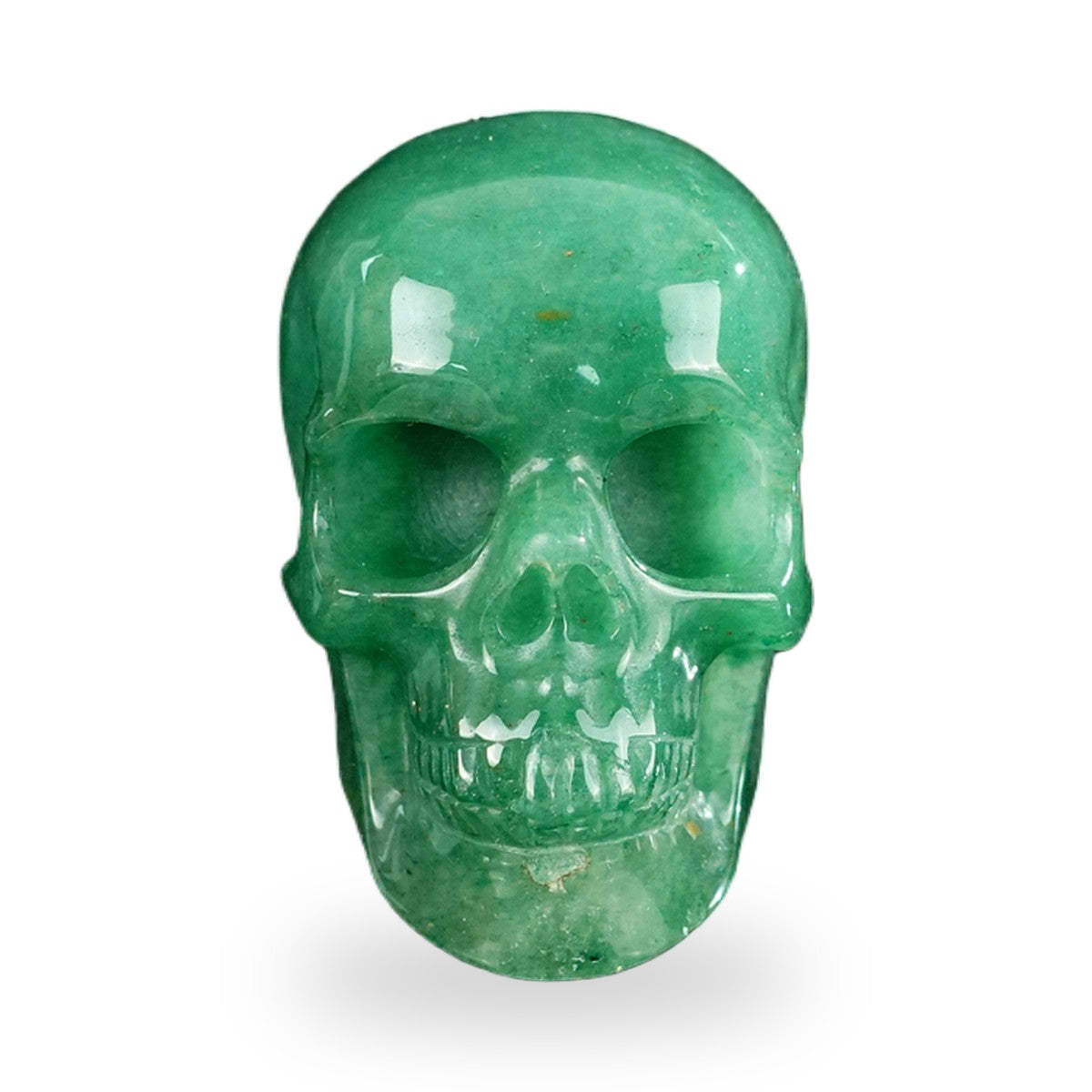 Green Aventurine crystal skull 2.2" SKH20GA01 hand carved gemstone