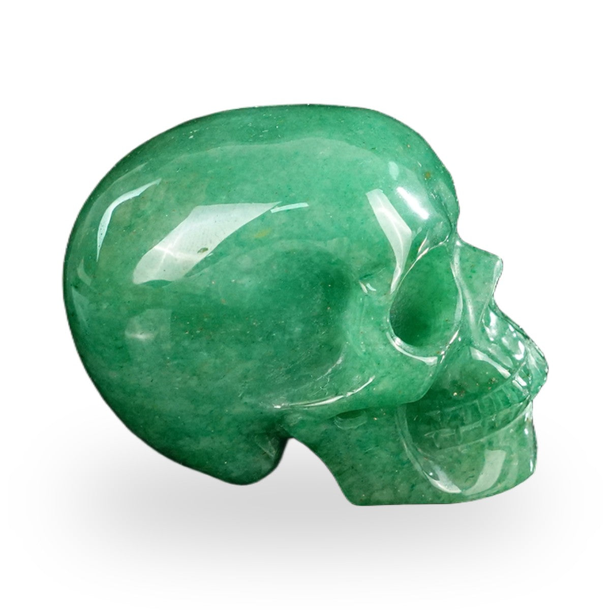 Green Aventurine crystal skull 2.2" SKH20GA01 view 5