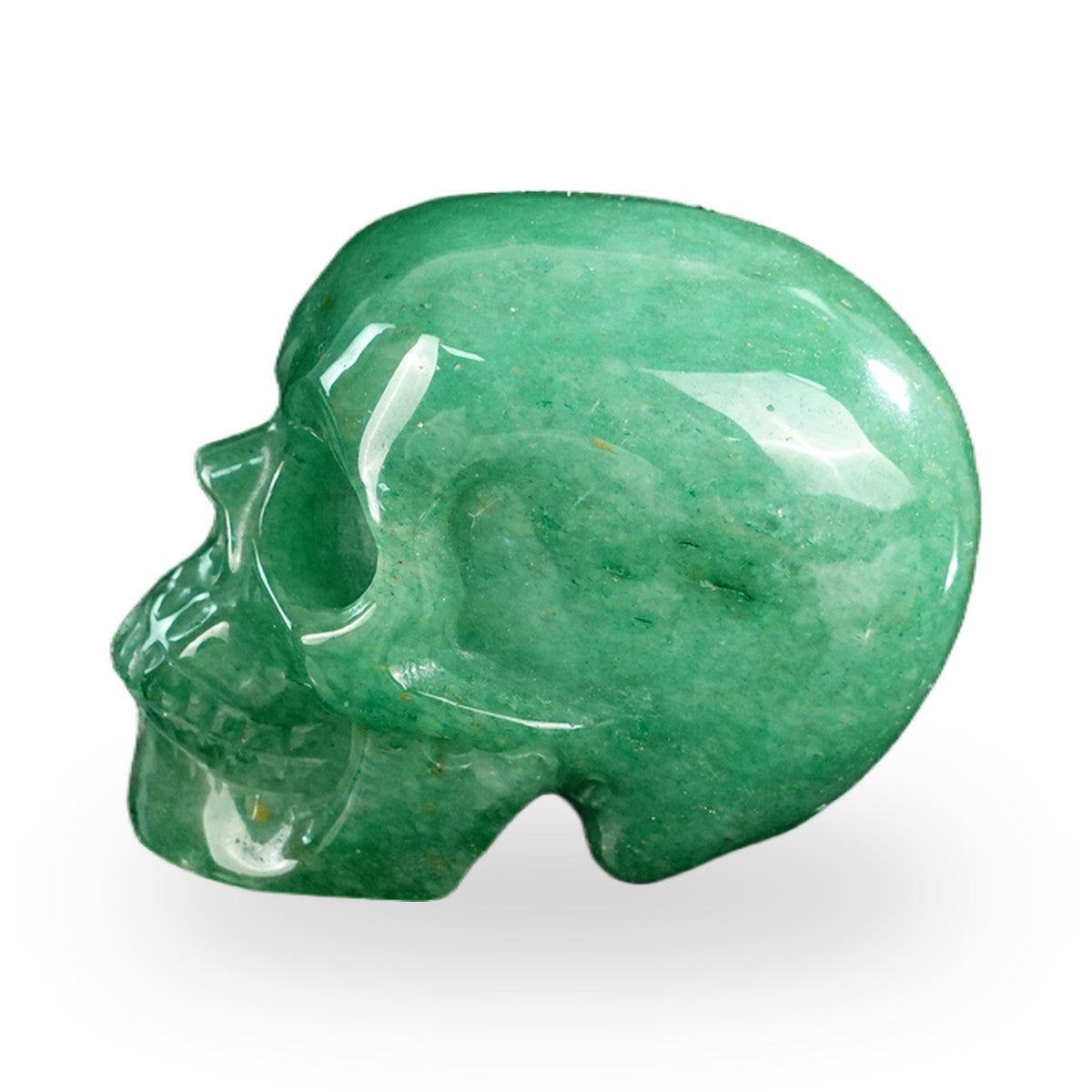 Green Aventurine crystal skull 2.2" SKH20GA01 view 6