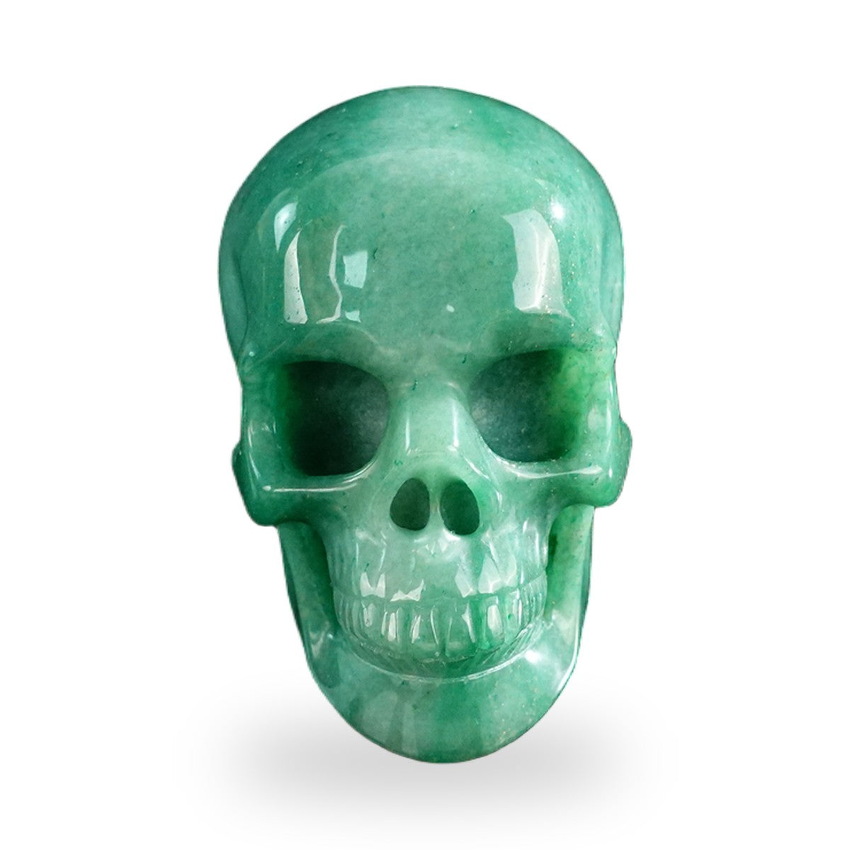 Green Aventurine crystal skull 3" SKH30GA01 hand carved gemstone