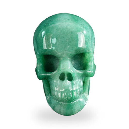 Green Aventurine crystal skull 3" SKH30GA01 hand carved gemstone