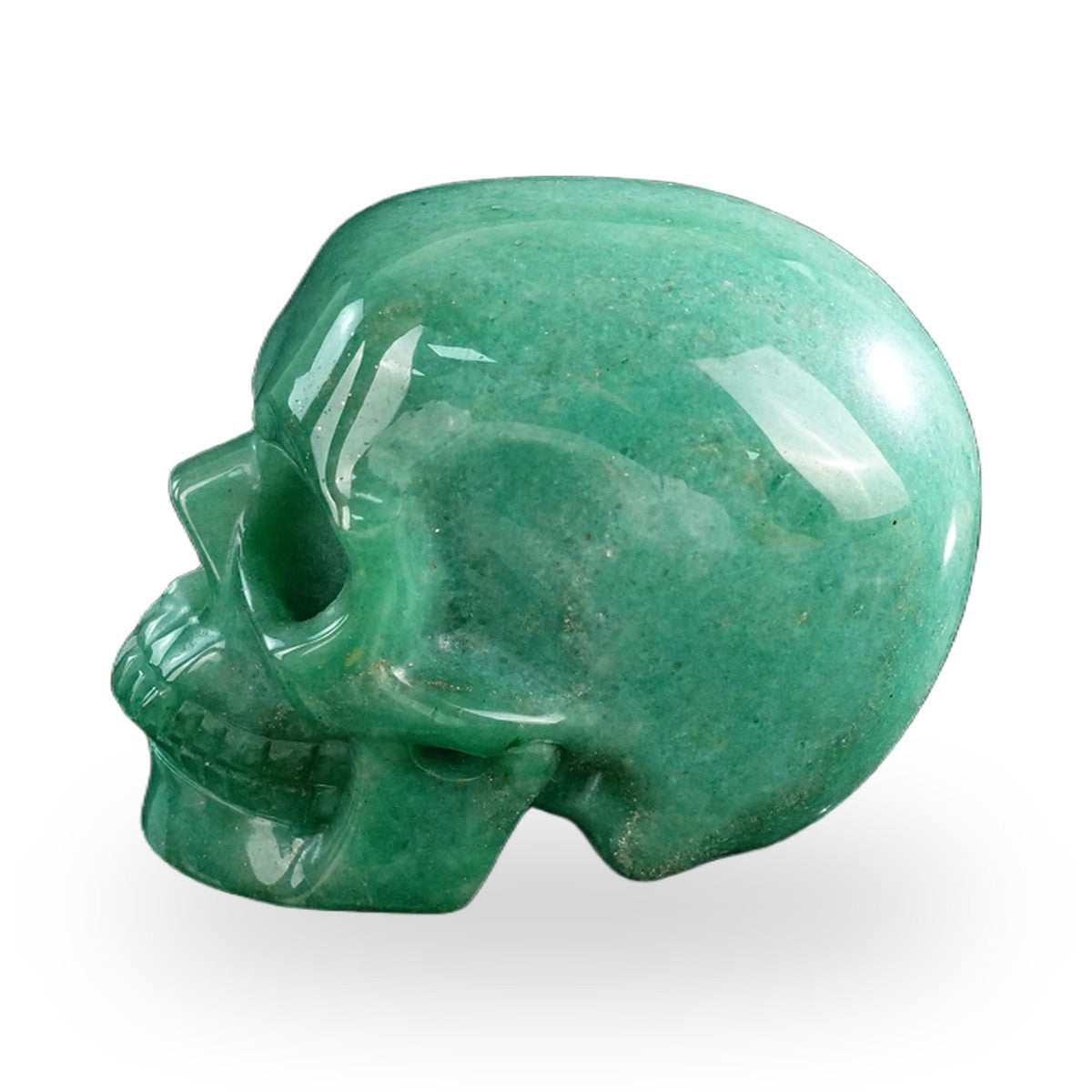 Green Aventurine crystal skull 3" SKH30GA01 view 6