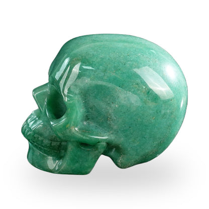 Green Aventurine crystal skull 3" SKH30GA01 view 6