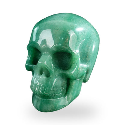 Green Aventurine crystal skull 3" SKH30GA01 view 8