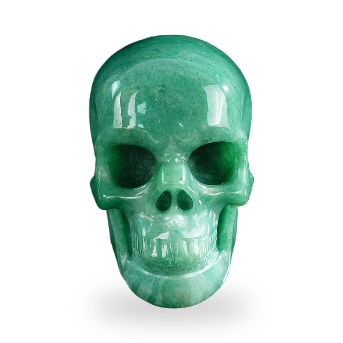 Green Aventurine crystal skull 3" SKH30GA03 photo 1
