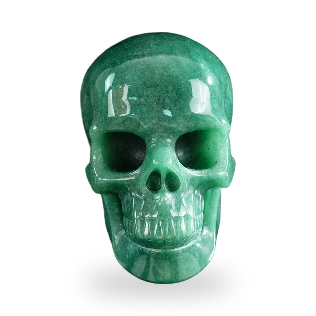 Green Aventurine crystal skull 3" SKH30GA08 photo 1