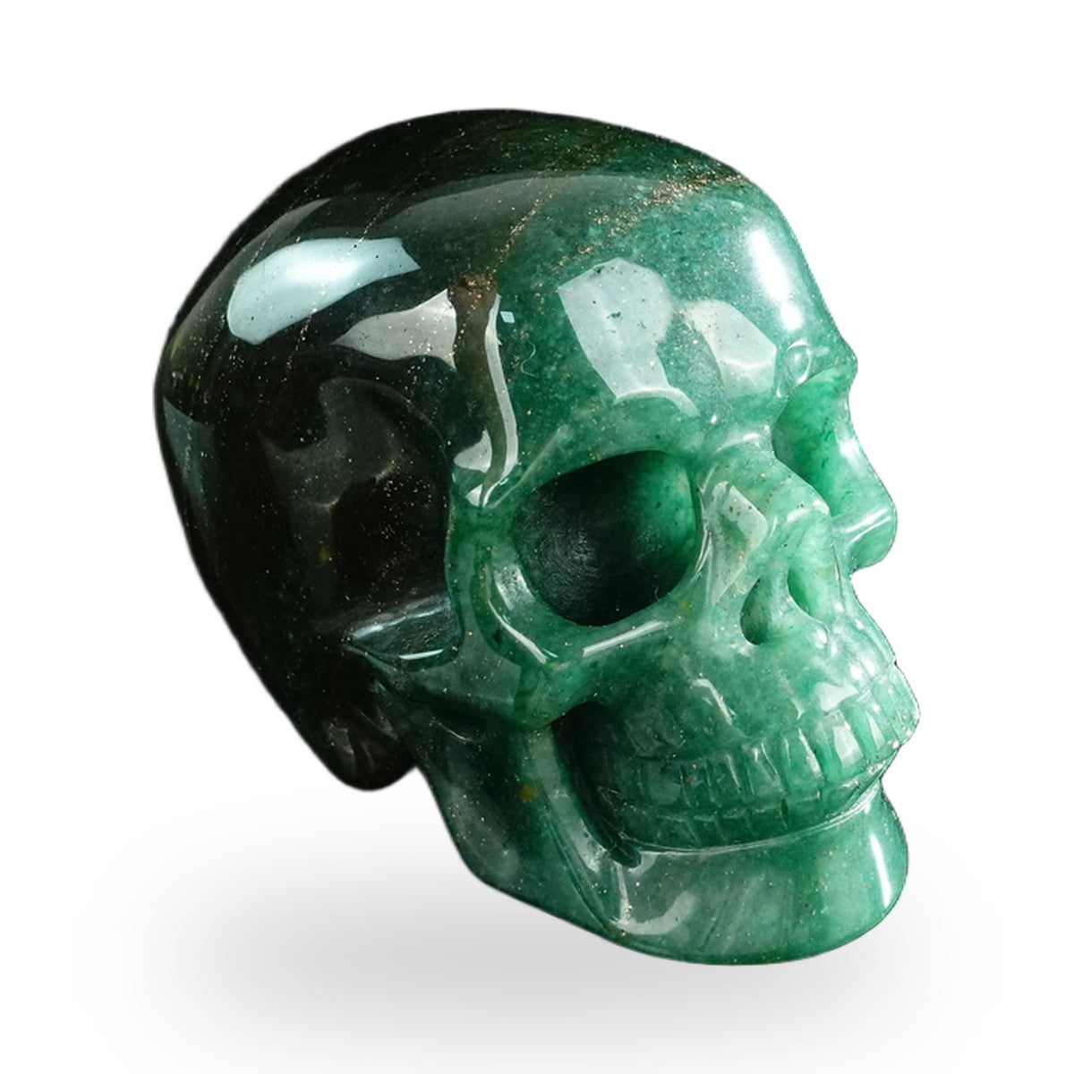 Green Aventurine crystal skull 3" SKH30GA09 photo 3