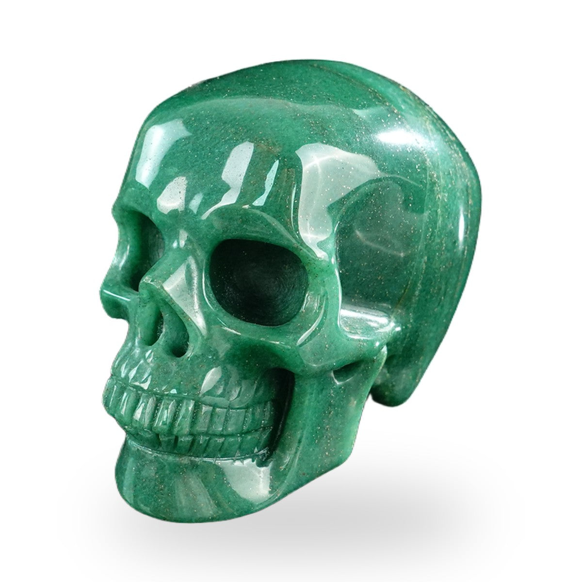 Green Aventurine crystal skull 3" SKH30GA15 photo 8