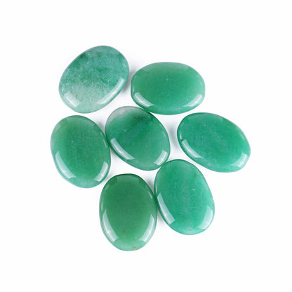 Natural Green Aventurine Hand Carved Crystal Polished Palm Stone