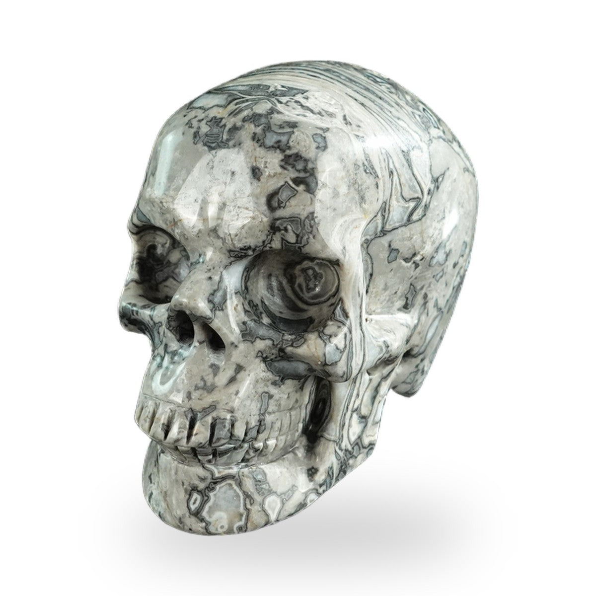 Grey Picture Jasper crystal skull 3" SKH30GP07 photo 1