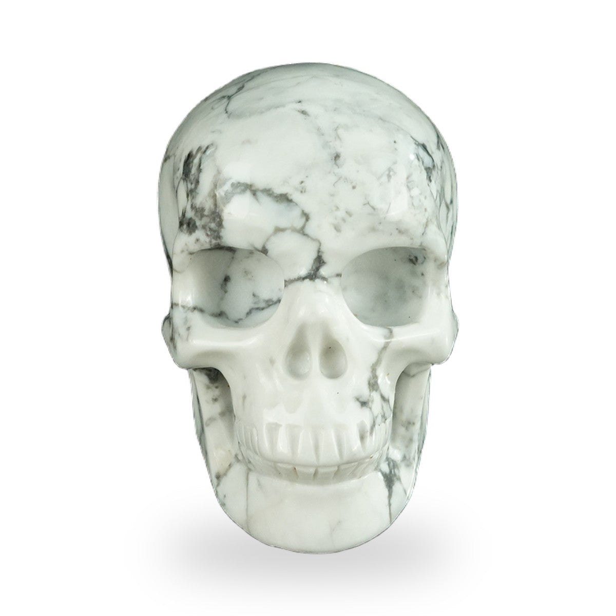 Howlite crystal skull 2.2" SKH20HL01 hand carved gemstone