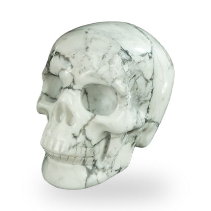 Howlite crystal skull 2.2" SKH20HL01 view 2
