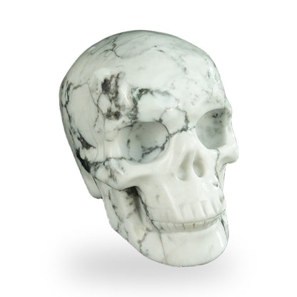Howlite crystal skull 2.2" SKH20HL01 view 3
