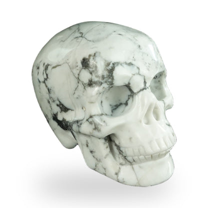 Howlite crystal skull 2.2" SKH20HL01 view 4