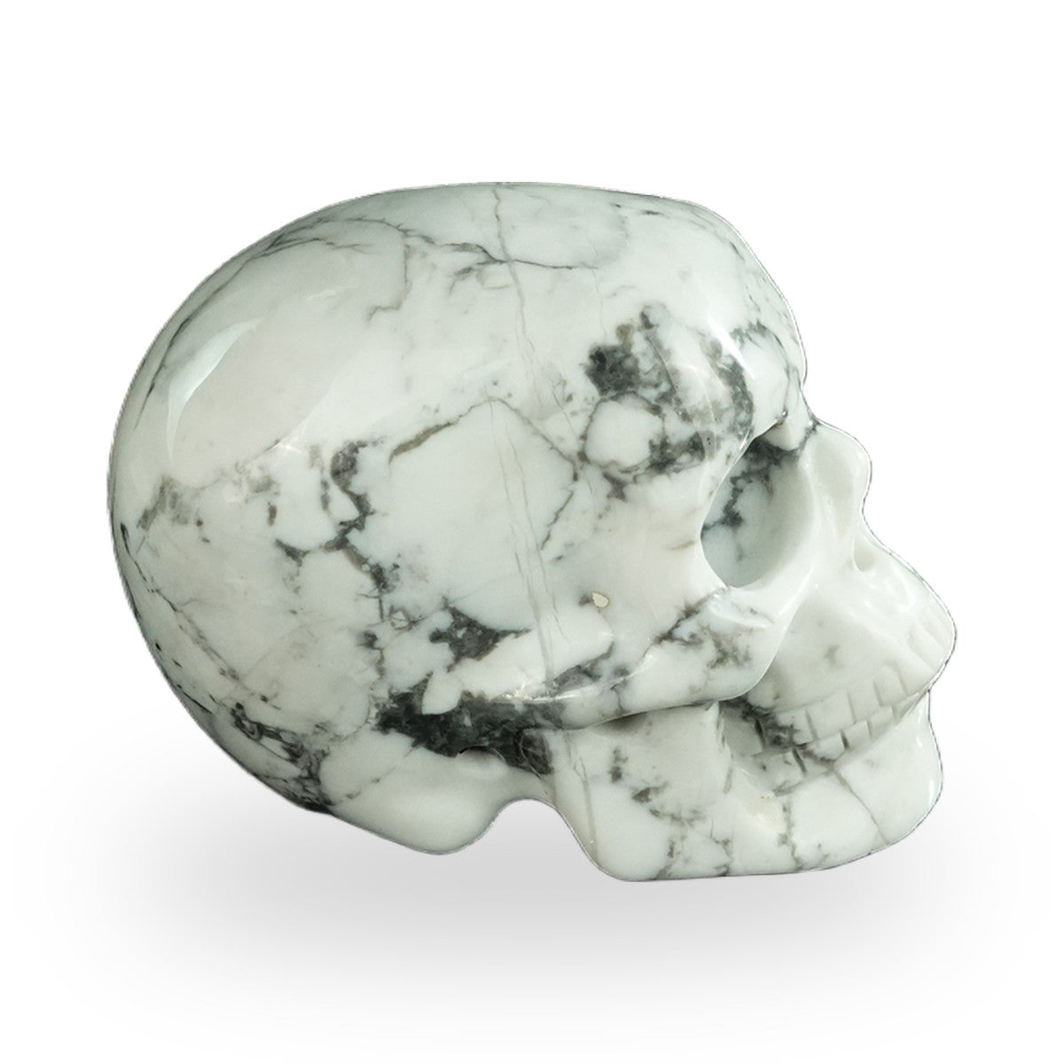 Howlite crystal skull 2.2" SKH20HL01 view 6