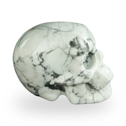 Howlite crystal skull 2.2" SKH20HL01 view 6