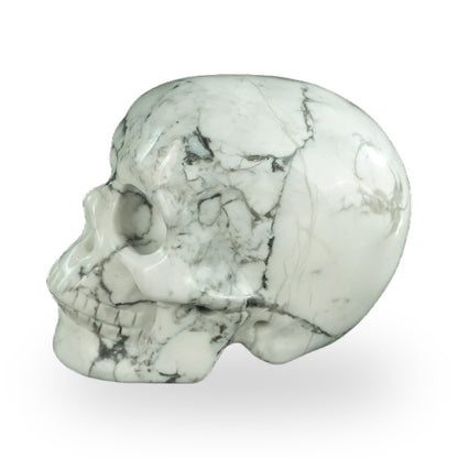 Howlite crystal skull 2.2" SKH20HL01 view 7
