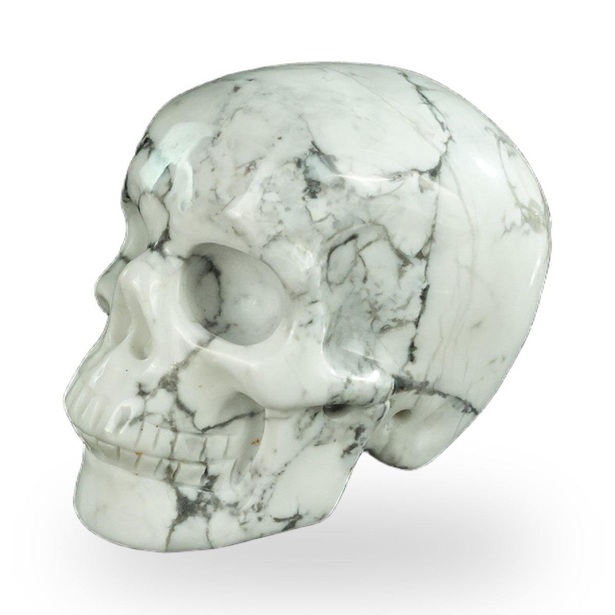 Howlite crystal skull 2.2" SKH20HL01 view 8
