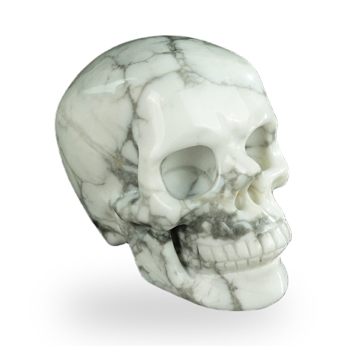 Howlite crystal skull 2.2" SKH20HL05 photo 3