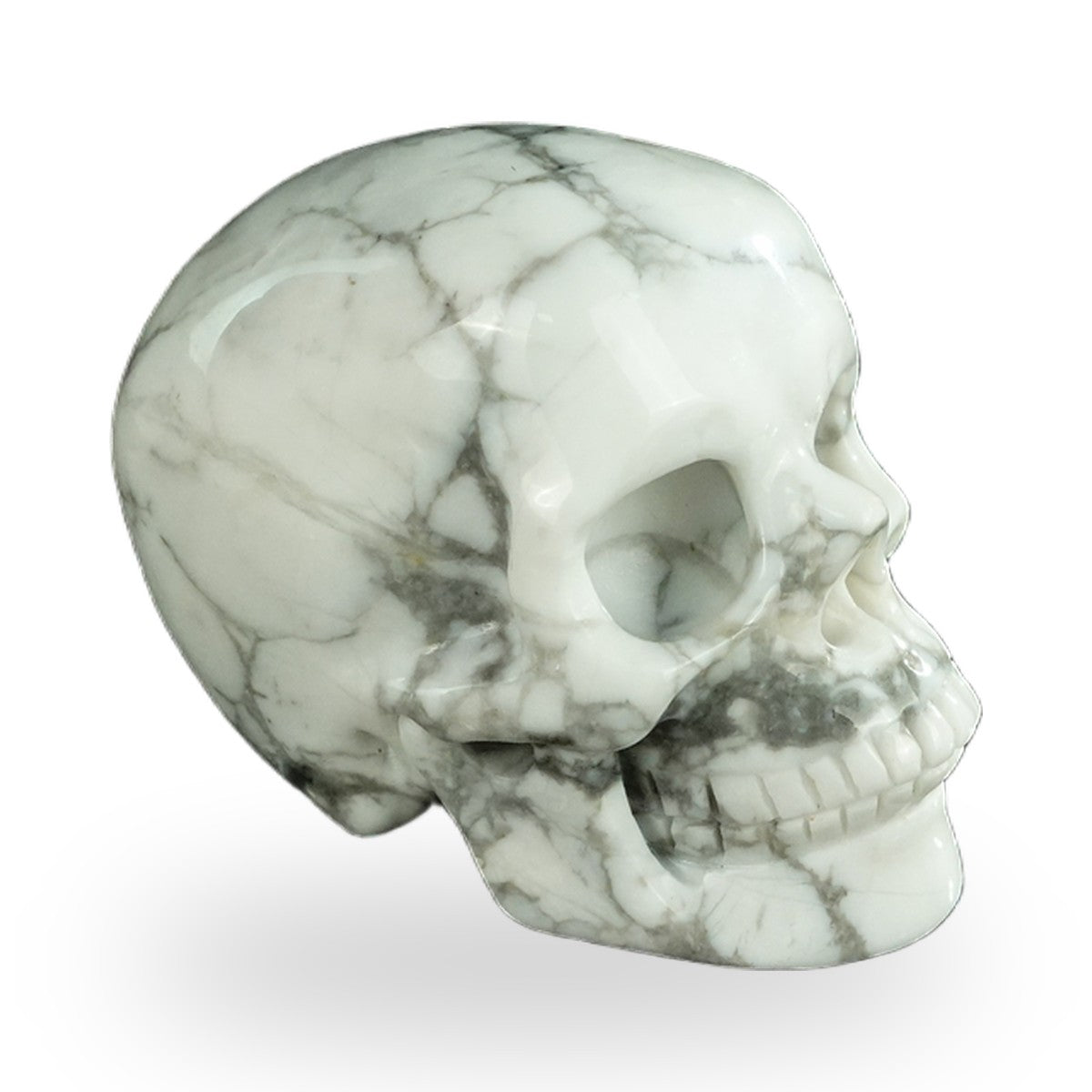 Howlite crystal skull 2.2" SKH20HL05 photo 4