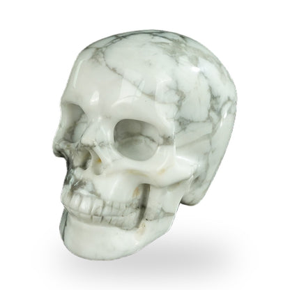 Howlite crystal skull 2.2" SKH20HL05 photo 8