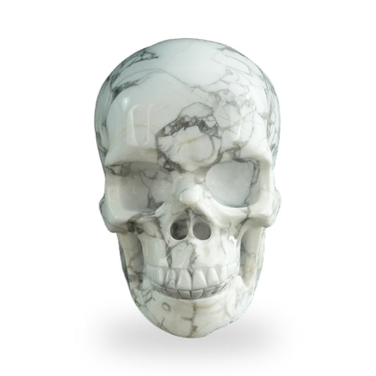 Howlite crystal skull 3" SKH30HL01 hand carved gemstone