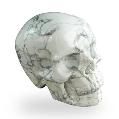 Howlite crystal skull 3" SKH30HL01 view 3