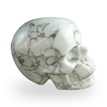 Howlite crystal skull 3" SKH30HL01 view 4