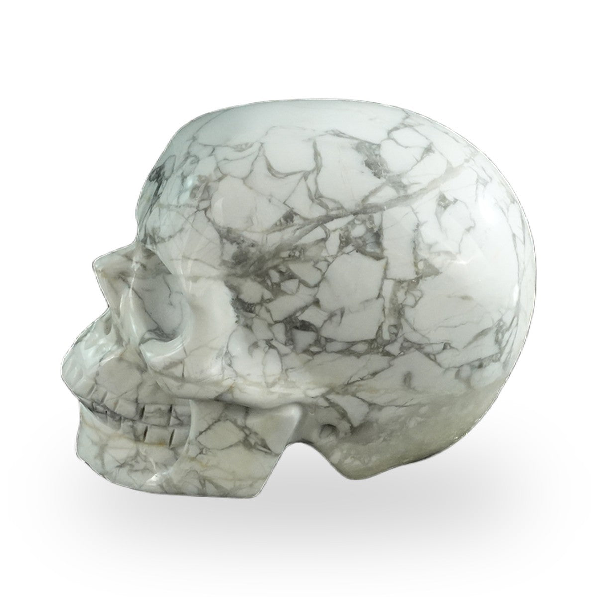 Howlite crystal skull 3" SKH30HL01 view 6