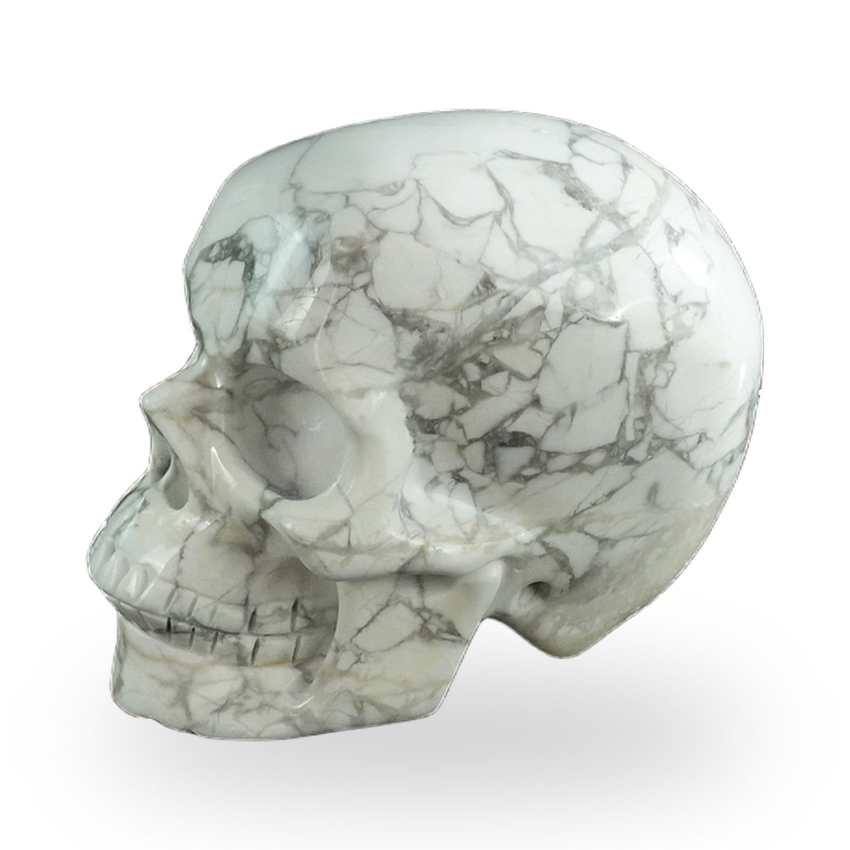 Howlite crystal skull 3" SKH30HL01 view 7