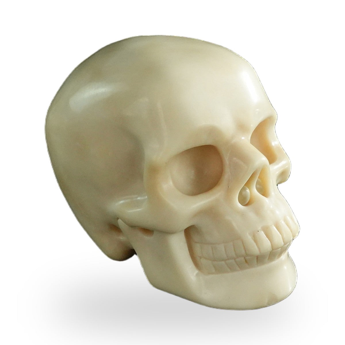 Ivory Jade crystal skull 3" SKH30IJ01 view 3