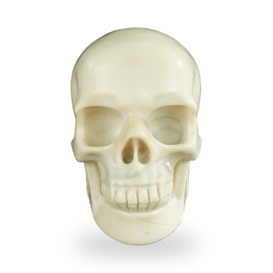 Ivory Jade crystal skull 4.5" SKH45IJ01 hand carved gemstone