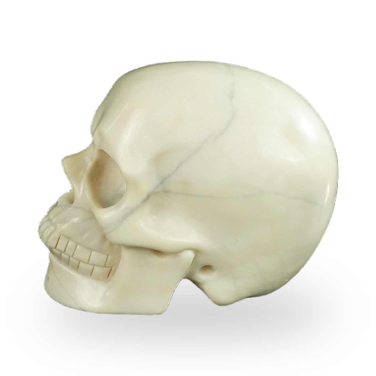 Ivory Jade crystal skull 4.5" SKH45IJ01 view 5