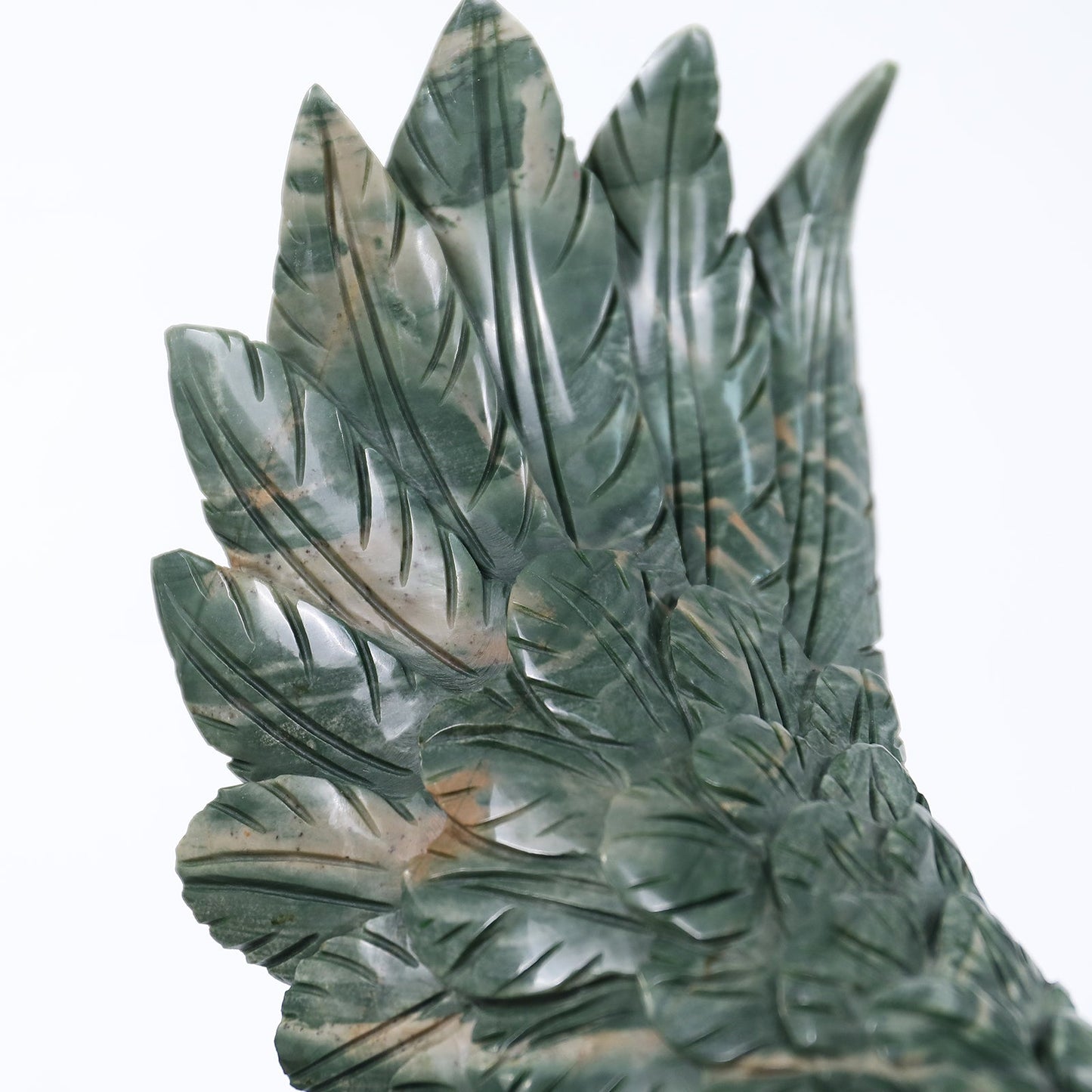 Nicedony 16.5" Nine Dragon Jade Hand Carved Crystal Eagle Sculpture (SKU: 3100166) - Photo 9