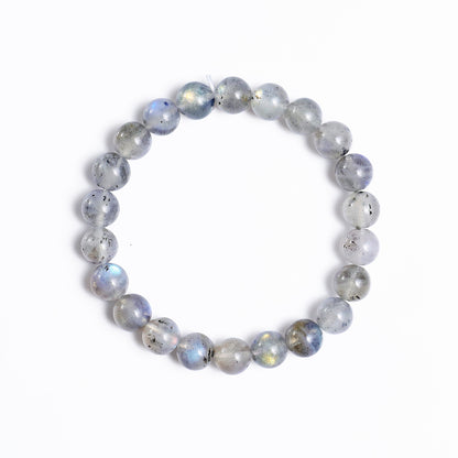 Natural Labradorite Beads Bracelet,Healing Energy Bracelet,Handcrafted Gift