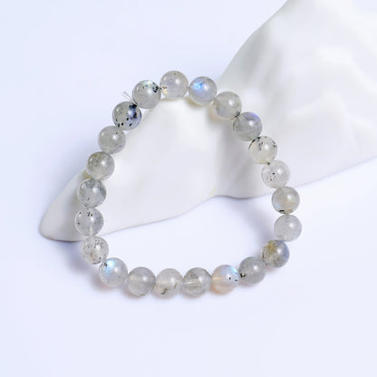 Natural Labradorite Beads Bracelet,Healing Energy Bracelet,Handcrafted Gift