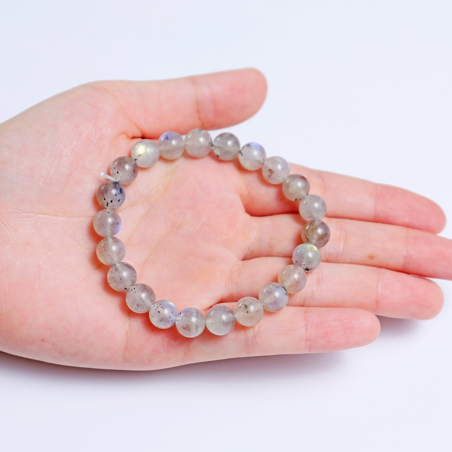 Natural Labradorite Beads Bracelet,Healing Energy Bracelet,Handcrafted Gift