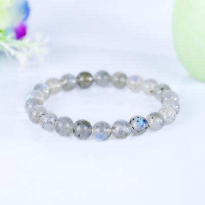 Natural Labradorite Beads Bracelet,Healing Energy Bracelet,Handcrafted Gift